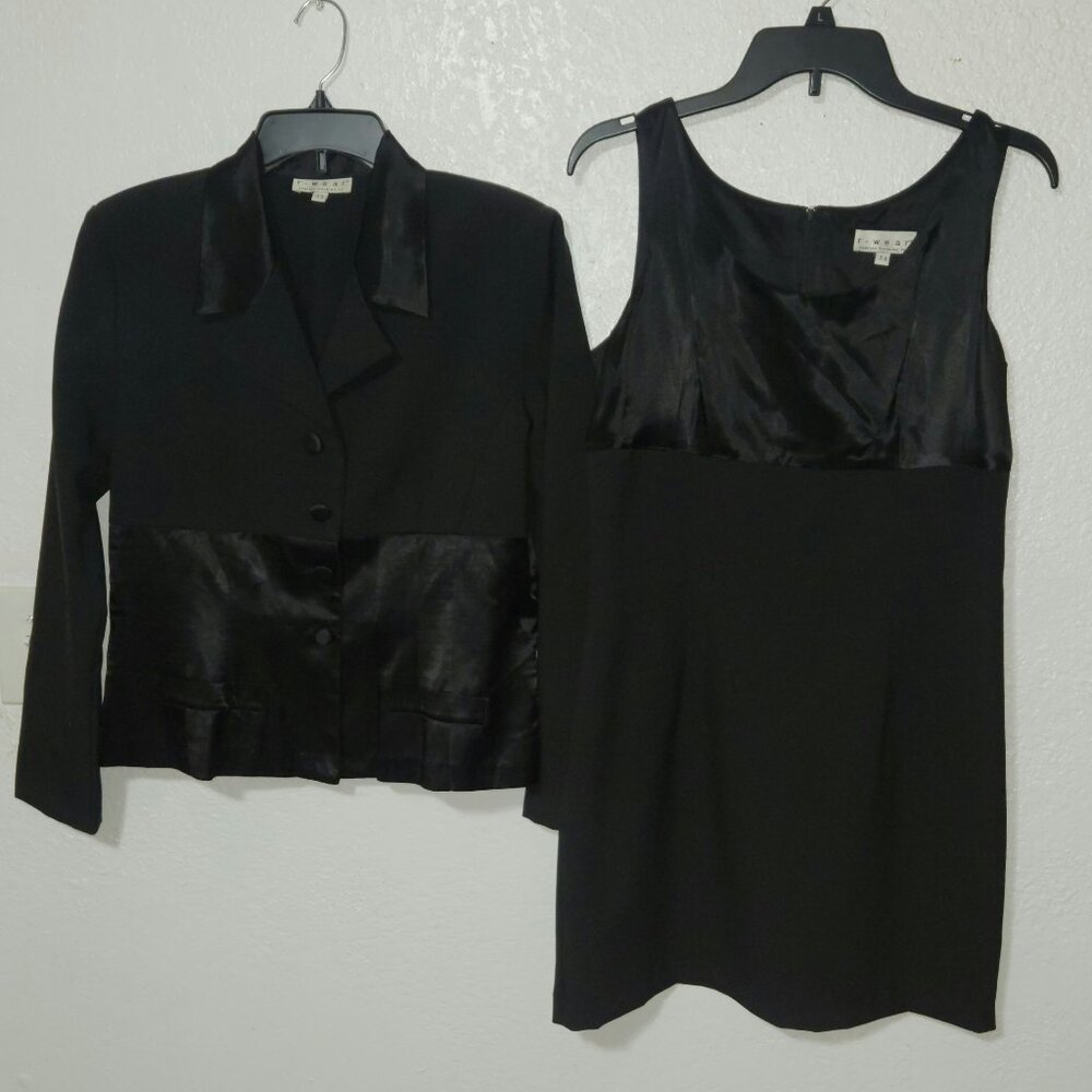 Little Black Dress with Jacket RAMPAGE R-Wear Size 11 Fitted with Satin